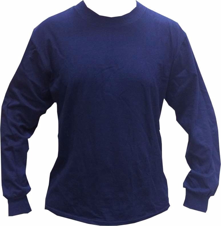 Polera polo azul marino de manga larga